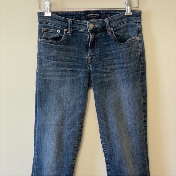 Lucky Brand 6/28 medium wash blue denim jeans mid rise sweet boot bootcut - Picture 2 of 7